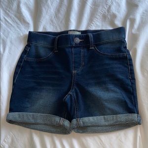 Girls mid length jegging shorts